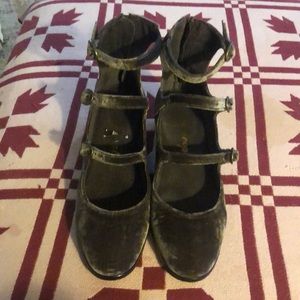 Free People triple strap Mary Janes